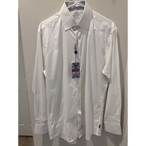 English Laundry White Button Down Shirt 100% Cotton NWT Size 15 1/2 34/35